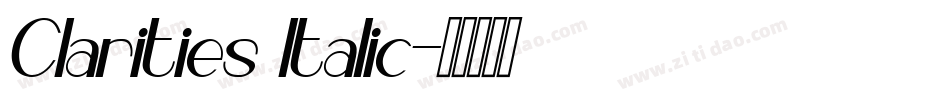 Clarities Italic字体转换